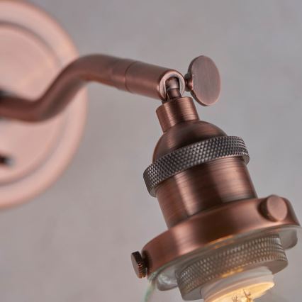 Endon 76334 - Væghængt spotlampe HANSEN 1xE14/40W/230V, kobber