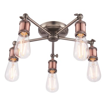 Endon 76336 - Spotlampe HAL 5xE27/10W/230V bronze/kobber