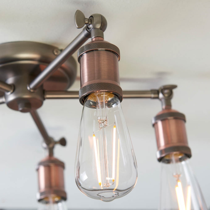 Endon 76336 - Spotlampe HAL 5xE27/10W/230V bronze/kobber