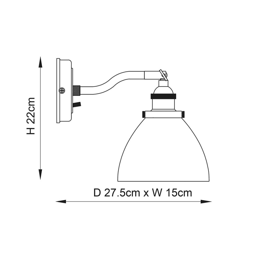 Endon 77273 - Vægspot HANSEN 1xE14/40W/230V messing