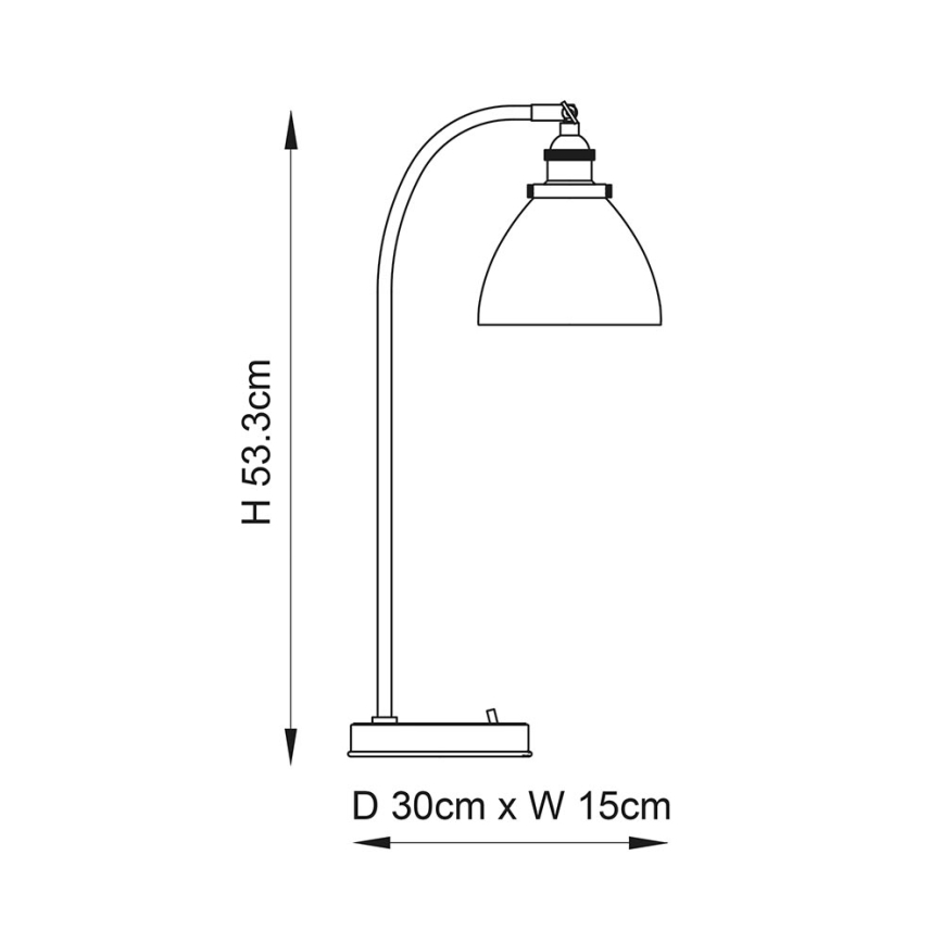 Endon 77861 - Bordlampe HANSEN 1xE27/40W/230V kobber