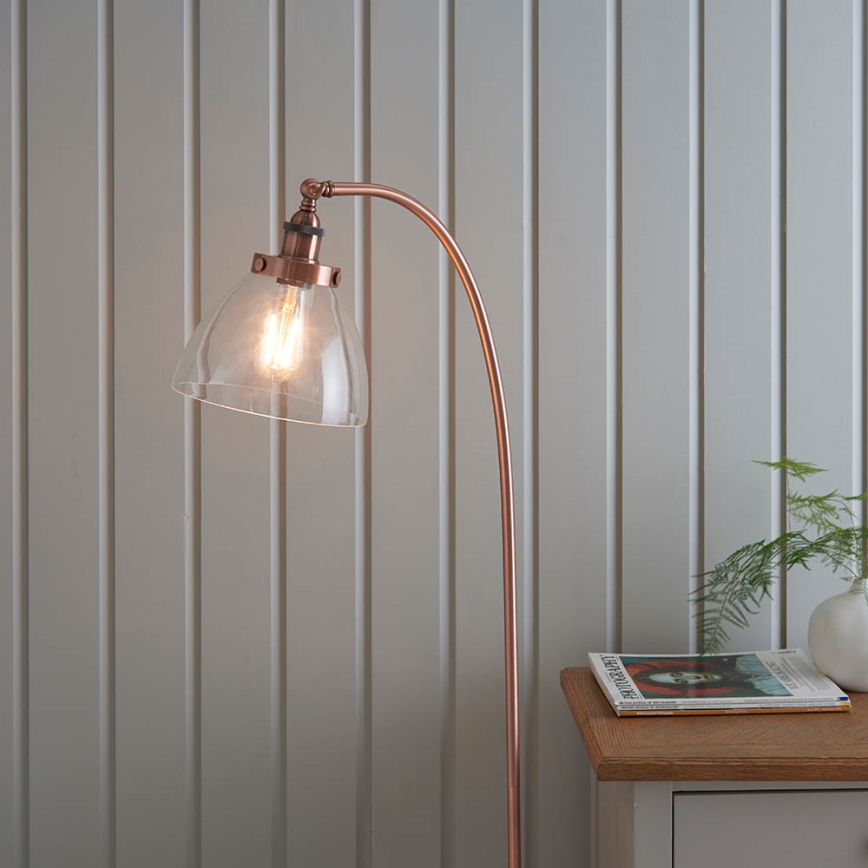 Endon 77862 - Gulvlampe HANSEN 1xE27/40W/230V kobber