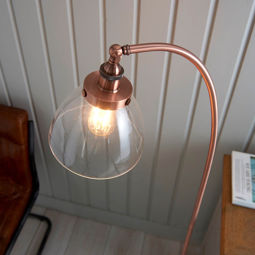 Endon 77862 - Gulvlampe HANSEN 1xE27/40W/230V kobber