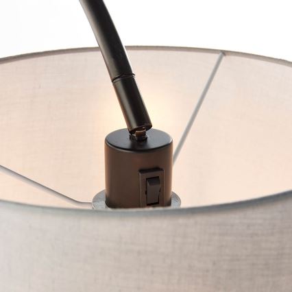 Endon 78163 - Gulvlampe CARLSON 1xE27/60W/230V grå/sort