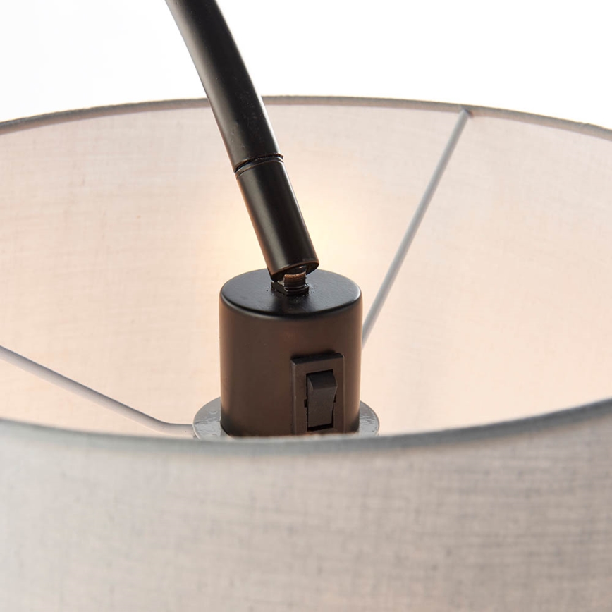 Endon 78163 - Gulvlampe CARLSON 1xE27/60W/230V grå/sort