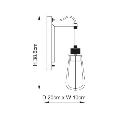 Endon 80950 - Væglampe URBAN 1xE27/6W/230V sort