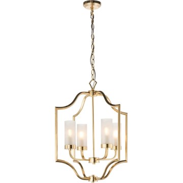 Endon 81914 - Lysekrone på kæde EDREA 4xE14/6W/230V messing