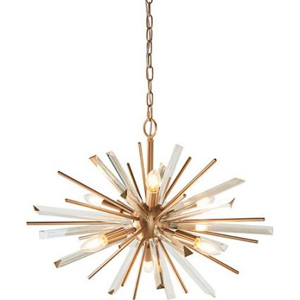 Endon 81936 - Kædeophængt lysekrone 6xE14/40W/230V, guld