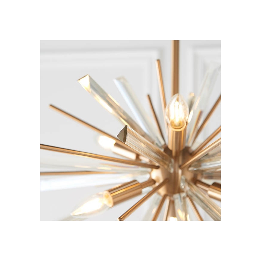 Endon 81936 - Kædeophængt lysekrone 6xE14/40W/230V, guld