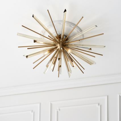 Endon 81937 - Loftlampe 4xE14/40W/230V Ø 80 cm guld