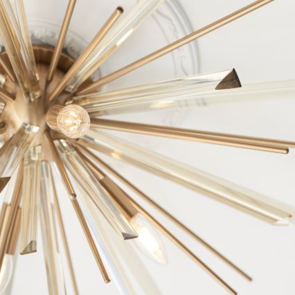 Endon 81937 - Loftlampe 4xE14/40W/230V Ø 80 cm guld