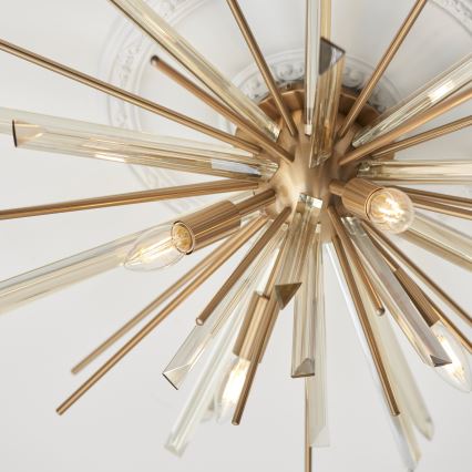Endon 81937 - Loftlampe 4xE14/40W/230V Ø 80 cm guld