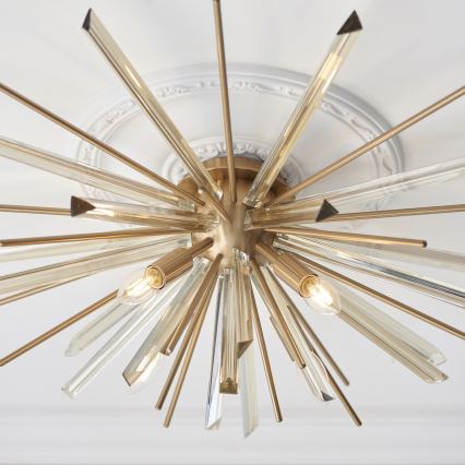 Endon 81937 - Loftlampe 4xE14/40W/230V Ø 80 cm guld