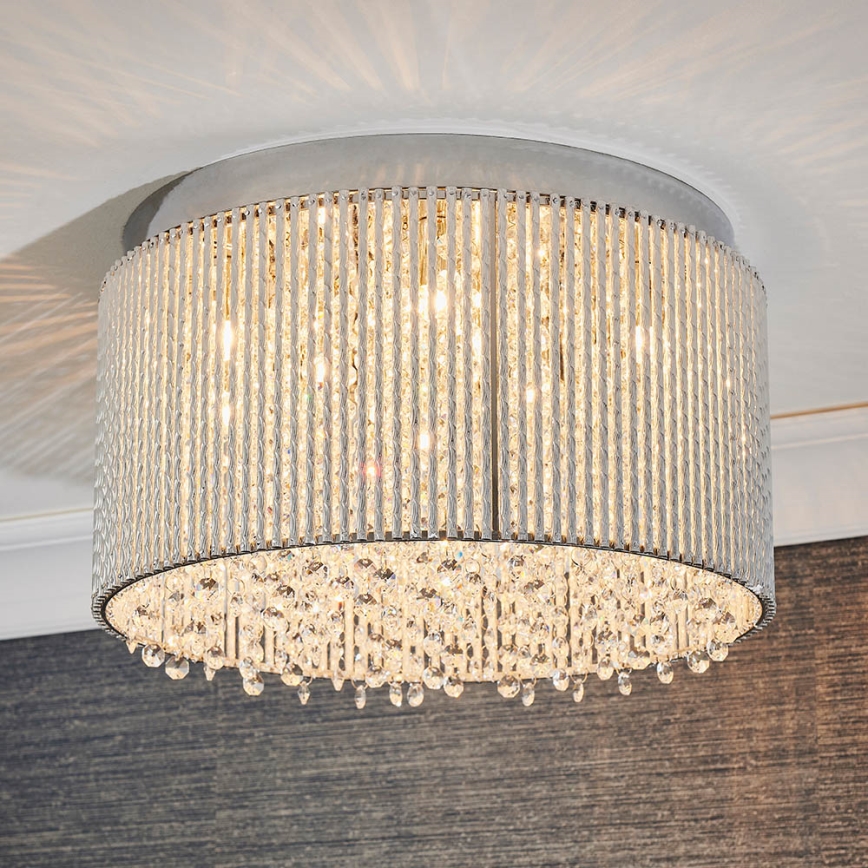 Endon 81980 - Loftlampe i krystal GALINA 10xG9/25W/230V mat krom