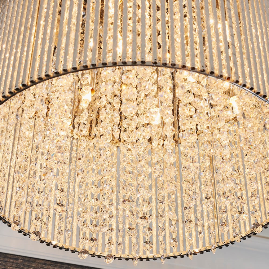 Endon 81980 - Loftlampe i krystal GALINA 10xG9/25W/230V mat krom