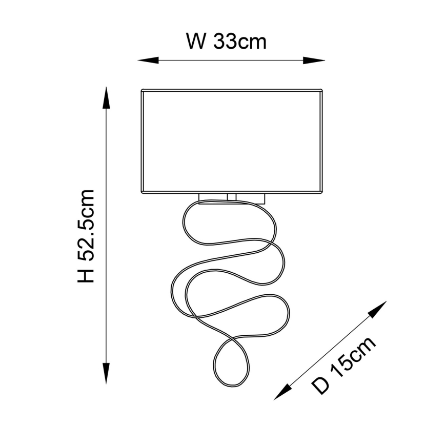Endon 82070 - Væglampe 1xE27/10W/230V hvid/mesing