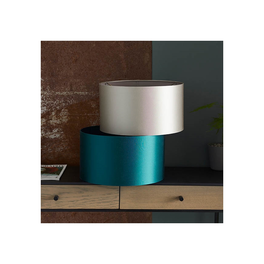 Endon 90024 - Reservelampskærm til bordlampe, E27, Ø 38 cm, grå