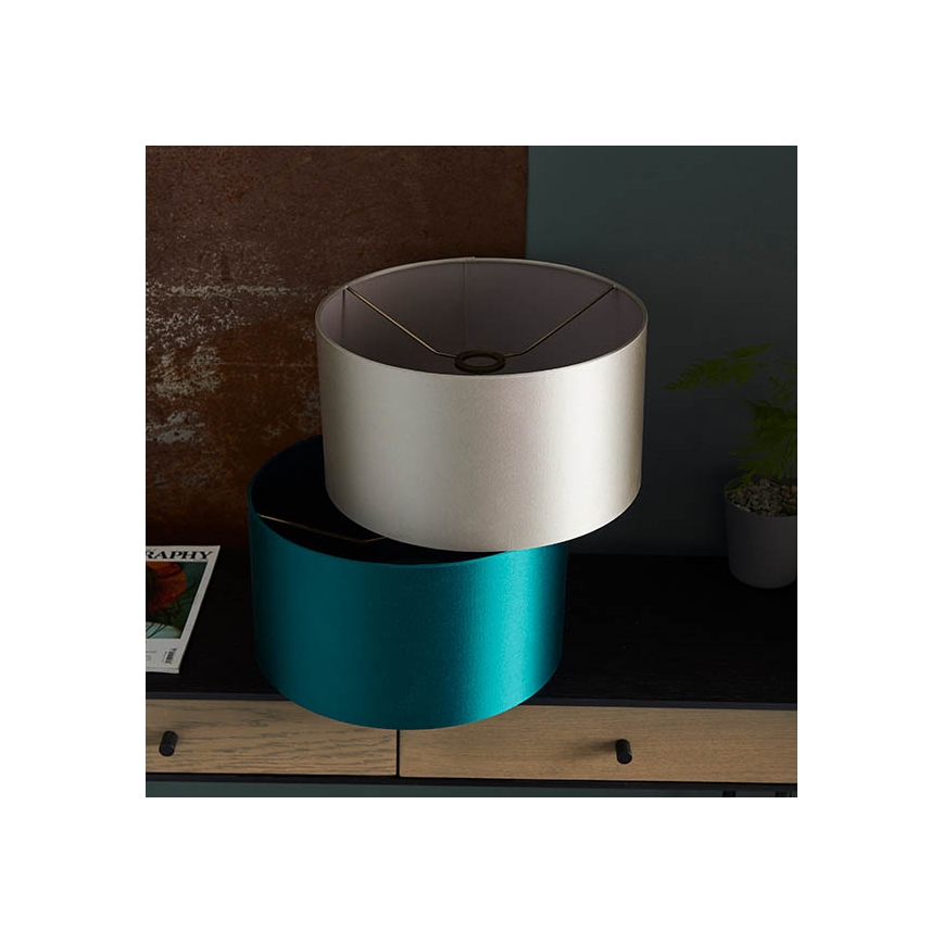 Endon 90024 - Reservelampskærm til bordlampe, E27, Ø 38 cm, grå