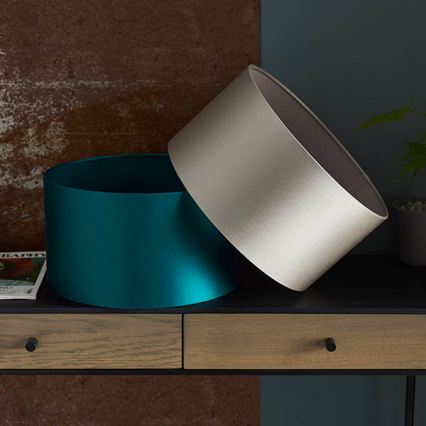 Endon 90024 - Reservelampskærm til bordlampe, E27, Ø 38 cm, grå