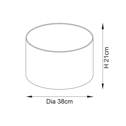 Endon 90024 - Reservelampskærm til bordlampe, E27, Ø 38 cm, grå