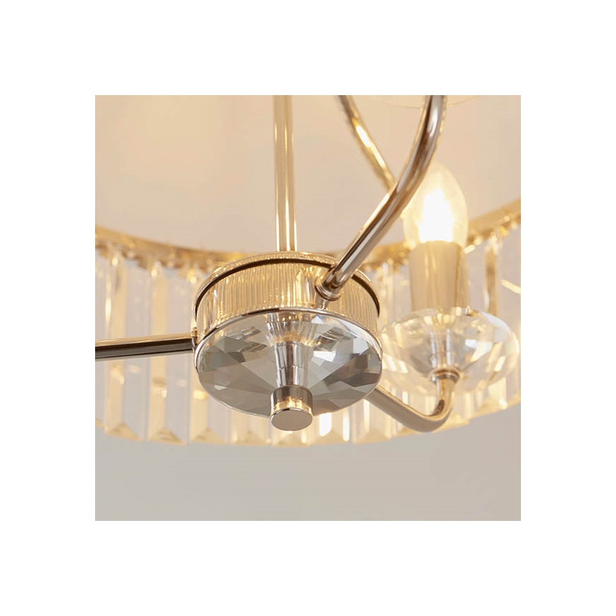 Endon 90264 - Overflademonteret lysekrone CHESTERFIELD 3xE14/6W/230V Ø 45 cm poleret krom