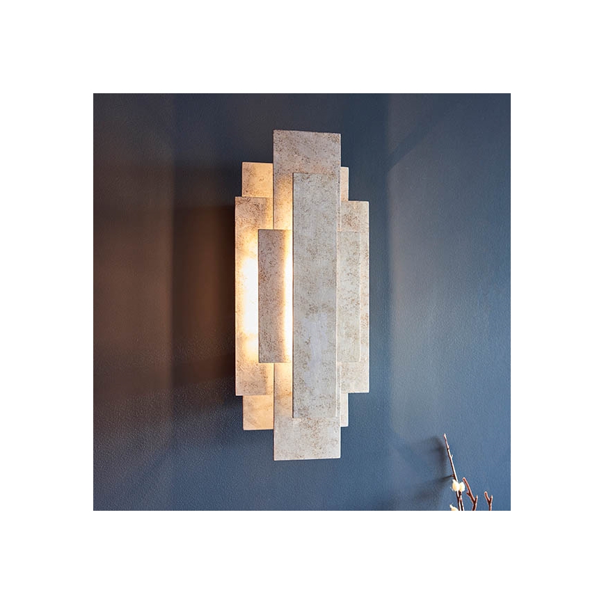 Endon 90451 - Væglampe ALZARE 2x G9/3W/230V hvid patina