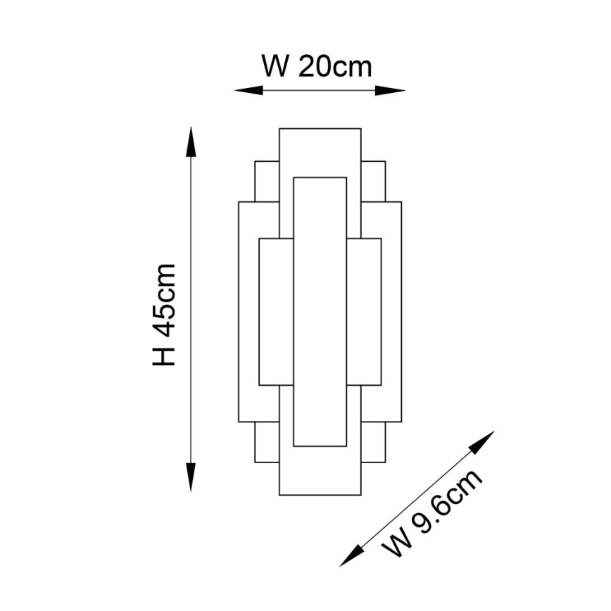 Endon 90452 - Væglampe ALZARE 2xG9/3W/230V guldfarvet