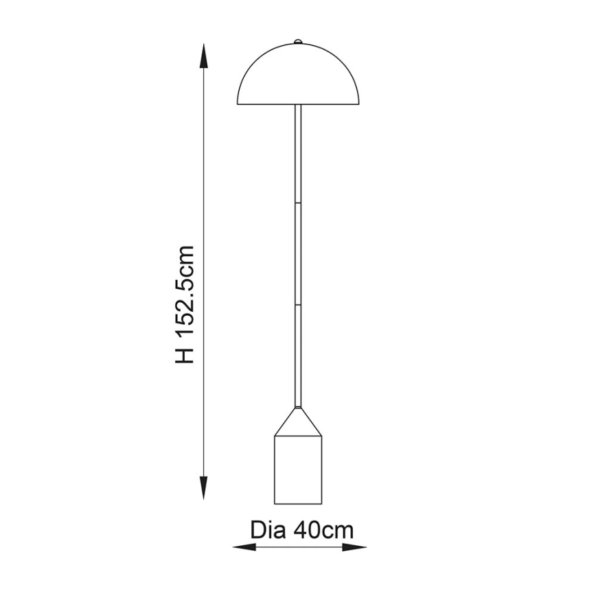 Endon 90521 - Gulvlampe NOVA 1xE27/60W/230V messing