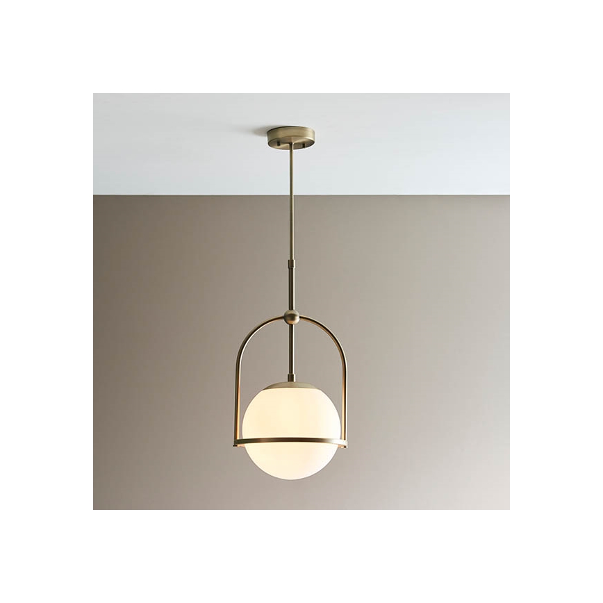 Endon 90844 - Loftlampe på stang ONTARIO 1xE27/10W/230V messing