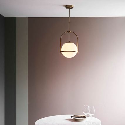 Endon 90844 - Loftlampe på stang ONTARIO 1xE27/10W/230V messing
