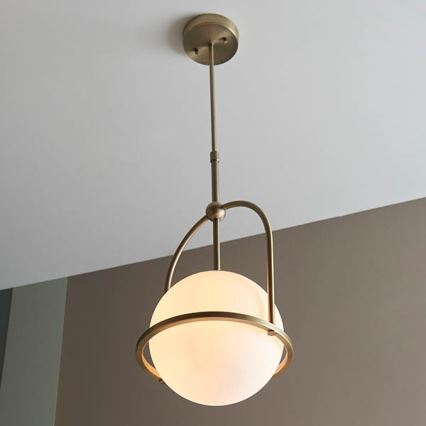 Endon 90844 - Loftlampe på stang ONTARIO 1xE27/10W/230V messing