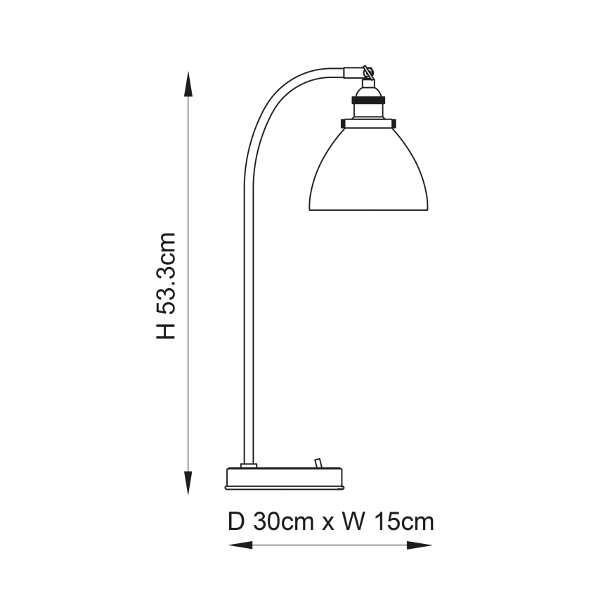 Endon 91740 - Bordlampe HANSEN 1xE14/40W/230V mat krom
