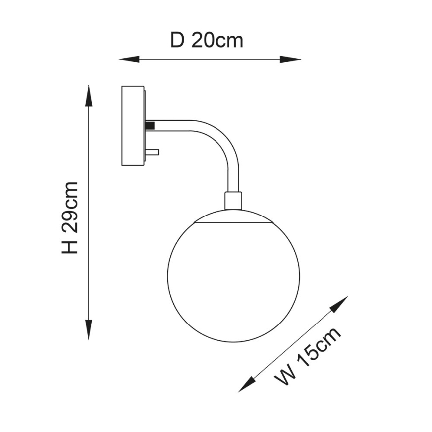 Endon 91892 - Væglampe ONTARIO 1xE14/7W/230V messing