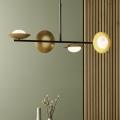 Endon 92036 - RUFFLE pendel med wireophæng 4xG9/3W/230V messing/sort