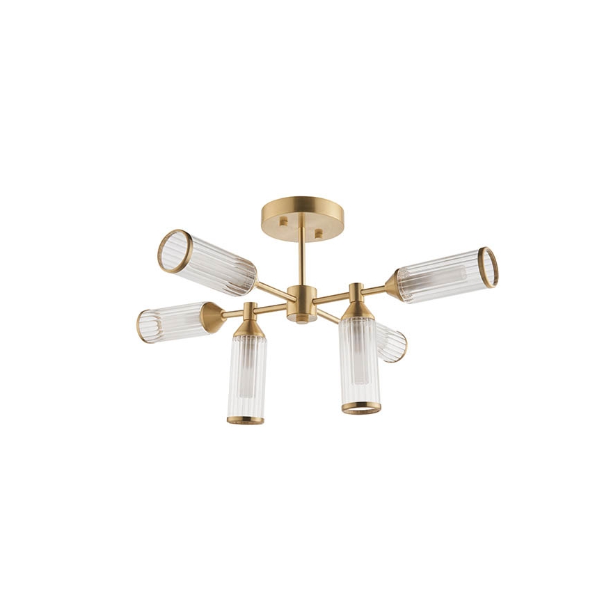 Endon 92213 - Stangmonteret loftlampe 6xG9/3W/230V, messing