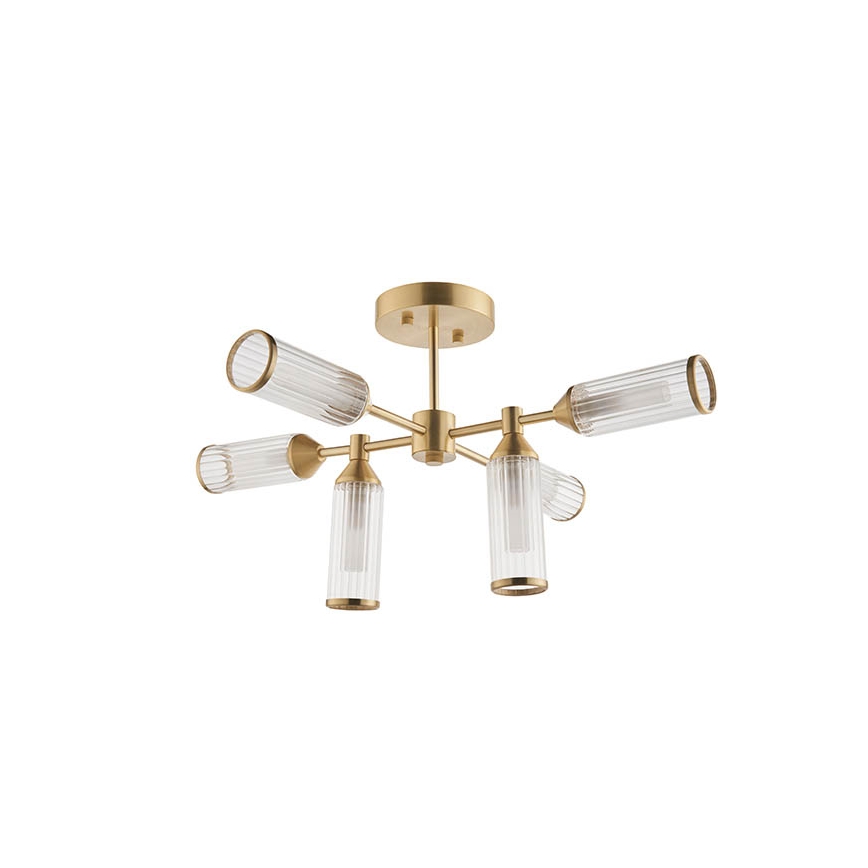 Endon 92213 - Stangmonteret lysekrone TOUR 6xG9/3W/230V messing