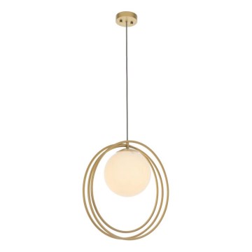 Endon 92488 - Pendel med wire EMILIO 1xE27/10W/230V guld/hvid