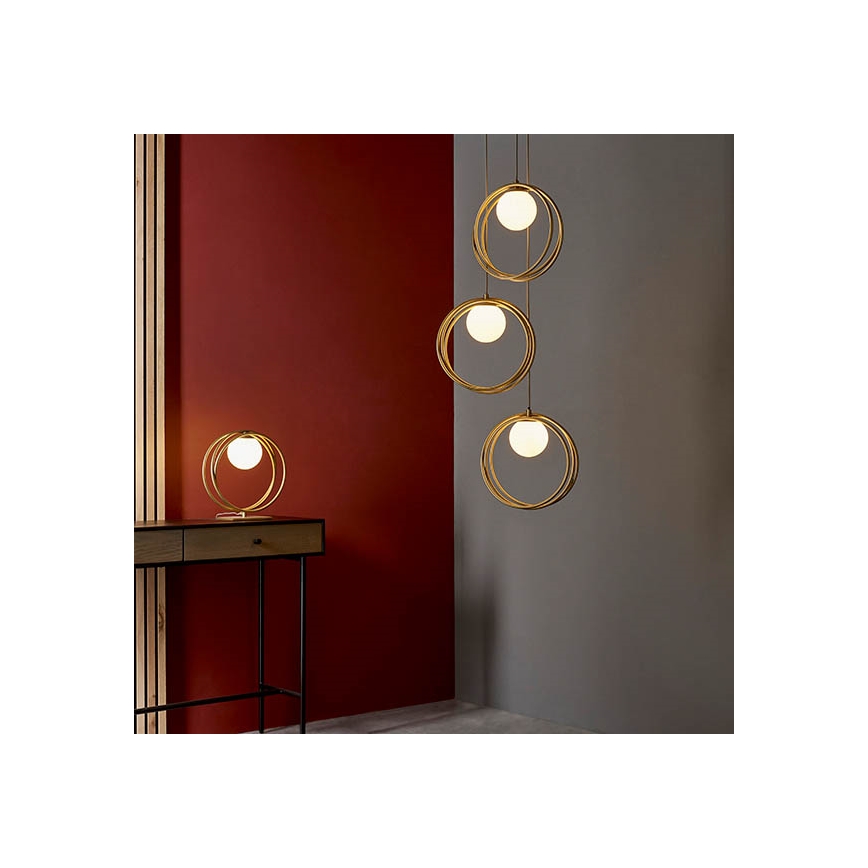 Endon 92491 - Bordlampe EMILIO 1xG9/3W/230V guld/hvid