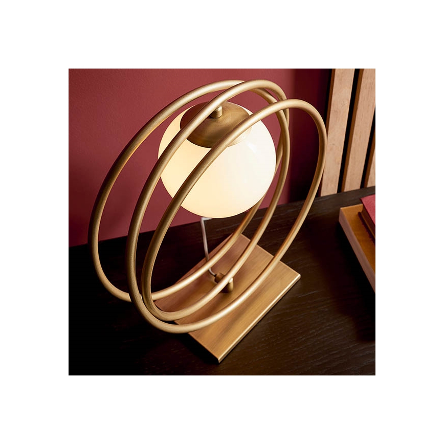 Endon 92491 - Bordlampe EMILIO 1xG9/3W/230V guld/hvid