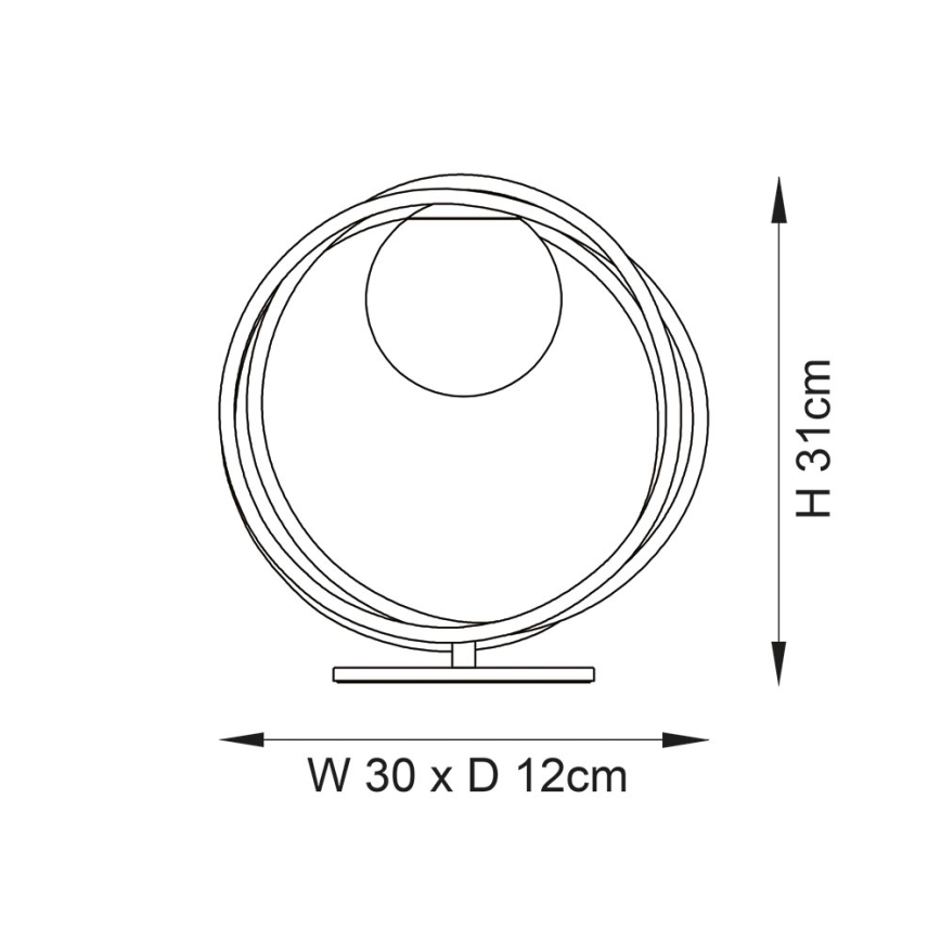 Endon 92491 - Bordlampe EMILIO 1xG9/3W/230V guld/hvid