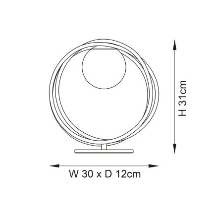 Endon 92491 - Bordlampe EMILIO 1xG9/3W/230V guld