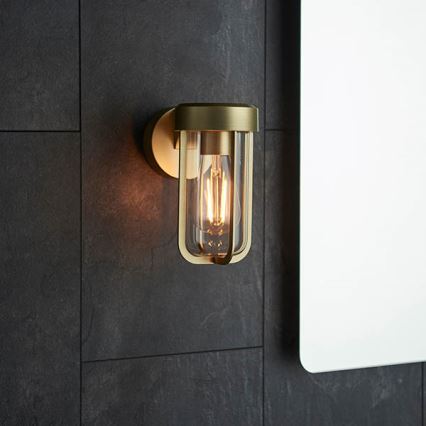 Endon 92855 - Væglampe til badeværelse 1xE27/6W/230V IP44 messing