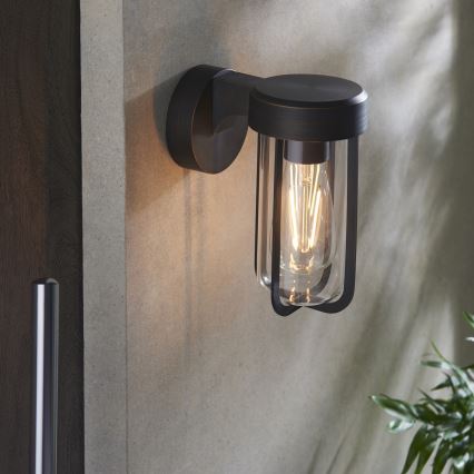 Endon 92857 - Væglampe til badeværelset 1xE27/6W/230V IP44 bronze/sort