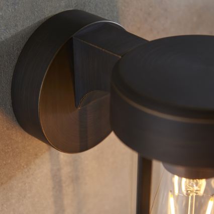 Endon 92857 - Væglampe til badeværelset 1xE27/6W/230V IP44 bronze/sort
