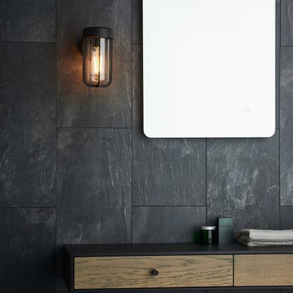 Endon 92859 - Badeværelses væglampe 1xE27/6W/230V IP44 sort