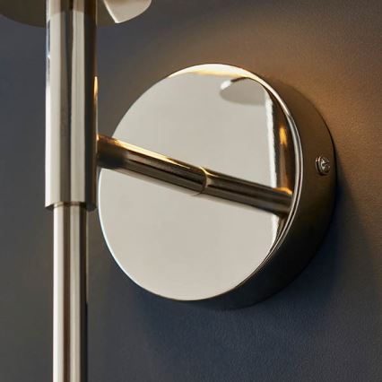 Endon 92949 - Væglampe 1xE14/6W/230V hvid/poleret krom