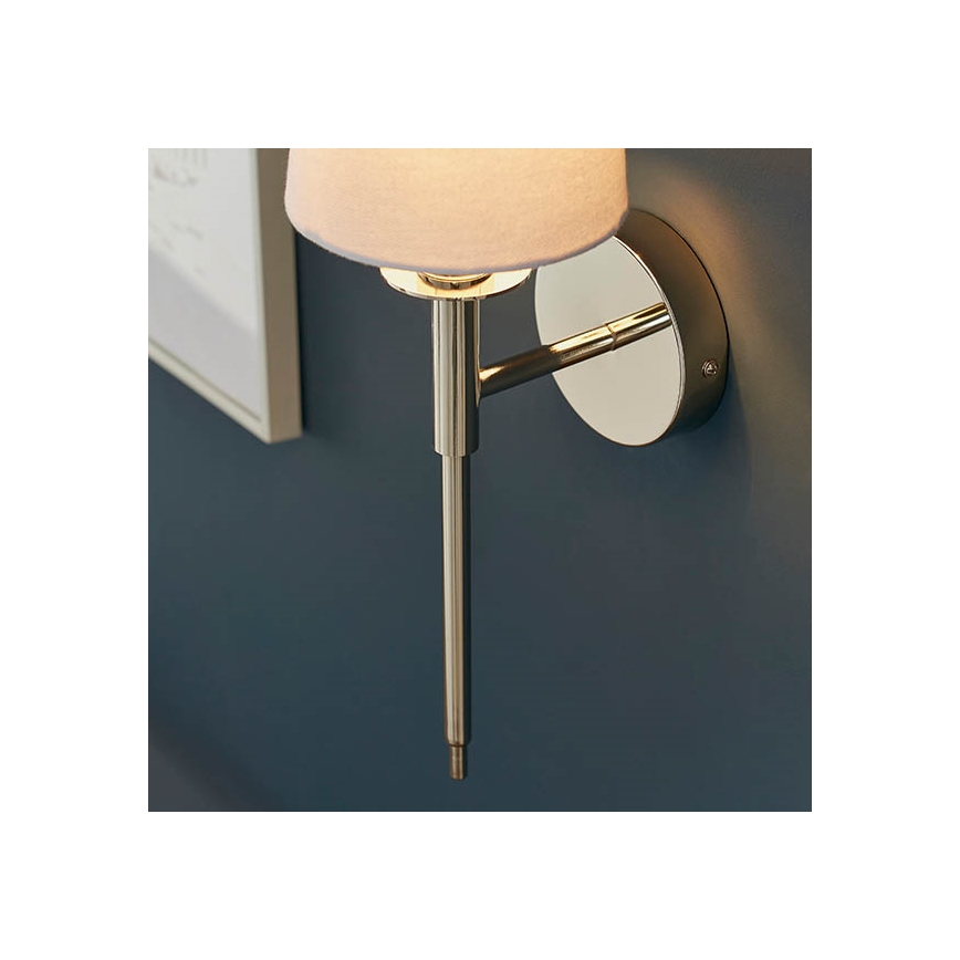 Endon 92949 - Væglampe 1xE14/6W/230V hvid/poleret krom