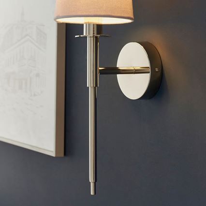Endon 92949 - Væglampe 1xE14/6W/230V hvid/poleret krom