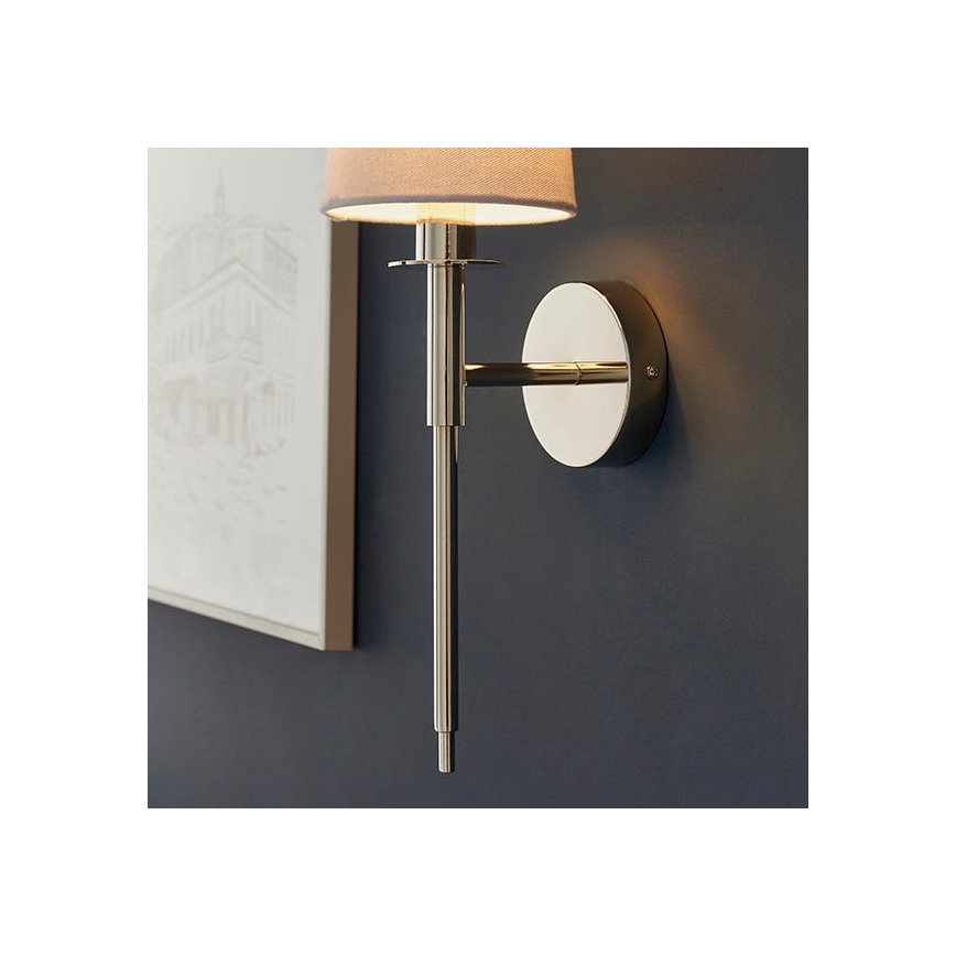 Endon 92949 - Væglampe 1xE14/6W/230V hvid/poleret krom