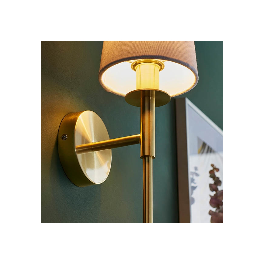 Endon 92955 - Væglampe 1xE14/6W/230V hvid/guld